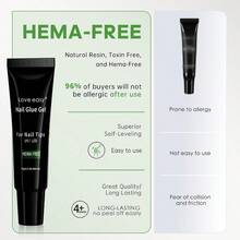 VENDAD-Hema Free Nail Glue Gel 6 In 1 Long Lasting 28 Days+ - 0.5fl-oznailglue - View 3