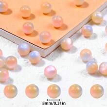 20/30 piezas de cuentas acrílicas arcoíris AB iridiscentes - cuentas espaciadoras redondas, adecuadas para joyería hecha a mano, pulseras y llaveros DIY, materiales para hacer joyas