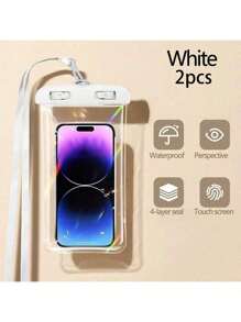 4 pezzi/2 pezzi/1 pezzo Borsa impermeabile universale IPX8, custodia impermeabile per telefono con airbag, custodia impermeabile per telefono per nuoto sott'acqua, custodia impermeabile per telefono da spiaggia, accessori per telefono cellulare, accessori per telefono cellulare, accessori per aeromobili, accessori per viaggi internazionali, accessori per il campeggio estivo, accessori high-tech, borsa per telefono cellulare da palestra