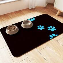 1 pièce Tapis d'alimentation pour animaux de compagnie, tapis absorbant pour nourriture pour chats et chiens, tapis de propreté pour animaux de compagnie imperméable et anti-fuite, tapis à nettoyer facilement sans tache pour distributeur d'eau pour chats et chiens, accessoires pour animaux de compagnie, tapis pour repas d'animaux de compagnie convenant aux buveurs et malvenus