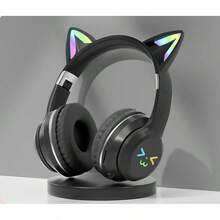 Bluetooth Earphones, Foldable Breathable Color Light, Wireless Bluetooth 5.0, Can Be Connected And Used With Mobile Phones, Tablets, And Other Devices. - 黑色 - 查看 2