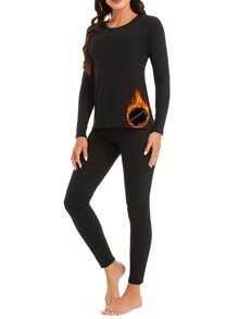 TELALEO 4 Pack Thermal Underwear For Women Long Johns Ultra Warm Fleece Lined Athletic Base Layer Tops & Bottom Pajama