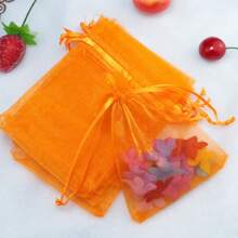 Gift Packaging Bags With Drawstring Closure, High Quality Transparent Party Gift Packaging Bags, Organza Candy Bags, Jewelry Pouches, Wedding Decor Bags, Makeup Bags, Candles, Soap Packaging Bags, Protective Bags To Prevent Bird And Animal Damage, Suitable For Christmas, Weddings, Parties, And Various Holiday Packaging Supplies
