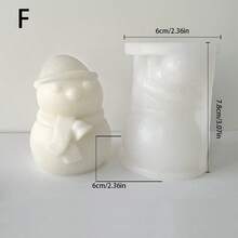 1 pieza Molde de vela de árbol de Navidad Muñeco de nieve DIY Jabón hecho a mano Yeso Resina para decoración de fiestas navideñas, regalos hechos a mano creativos, decoraciones navideñas, pijamas navideños, regalos navideños, decoración navideña