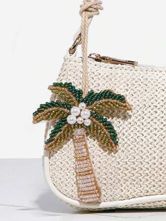 1 pieza Colgante tipo vacaciones Novachic con estilo bohemio con cuentas en forma de estrella de mar, árbol de coco, tortuga marina, adecuado para vacaciones de verano, playa, accesorio colgante (puede haber ligeras diferencias de color debido a la variación por lote del color de la cuerda)