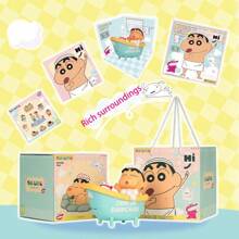 CRAYON SHINCHAN Haut-parleur sans fil créatif et attrayant de Crayon Shin-Chan, dessin animé mignon en forme de baignoire où le haut-parleur de Shin-Chan peut être inséré. Ornement raffiné, cadeau d'anniversaire.
