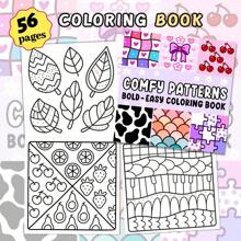 Comodi Motivi: Libro da colorare a 56 pagine per adulti, audace e facile, disegni semplici e grandi per il relax con bellissimi motivi accoglienti e mandala (Audace e facile da colorare), divertente attività di pittura creativa, articoli per l'arte, carta da disegno, libro da colorare, il motivo è elegante e le linee sono chiare, libro da colorare, ritorno a scuola, forniture scolastiche