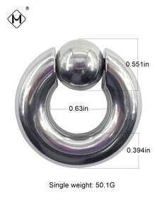 MEISILL 1pc Heavy Duty Thick Stainless Steel Nose Spring Hoop Cartilage Circular Ring, Unisex Everyday Wear