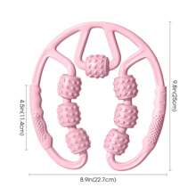 Rullo massaggiante anticellulite, rullo dimagrante per gambe, dispositivo per l'allenamento yoga a forma di U per il rilassamento muscolare (7 rulli)