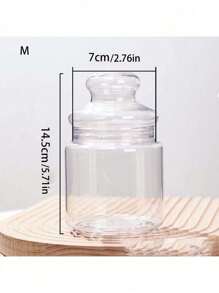 1 bucată borcan de biscuiți din plastic transparent, borcan de bomboane din sticlă (eticheta cu model de pe suprafața borcanului este doar pentru afișare, produsul real nu are model)., Depozitare în bucătărie, Depozitare alimente, Decorare cameră, Potrivit pentru bucătărie, Restaurant, Petrecere, Camping, Adunări, Cadou pentru prieteni, Cadou pentru familie