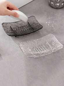 1pc/2pcs Glacier Pattern Soap Dish, Bathroom Vanity Standing Soap Holder, Minimalist & Elegant Soap Dish Rack - Multicolor - View 11