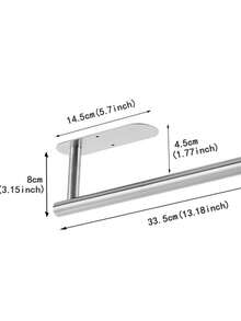 1pc Stainless Steel Toilet Paper Roll Holder, Wall Mounted Bathroom Tissue Paper Dispenser