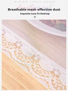 A White Foldable Mesh Table Food Cover, Which Is Fly-Proof And Dust-Proof, And Can Be Reused - White - View 10