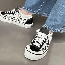 Vans 2026 春季新款 136 Decon VR3 经典复古黑白棋盘格低帮休闲帆布鞋 VN0A4BX91KP，男女通用 - 黑與白 - 查看 4
