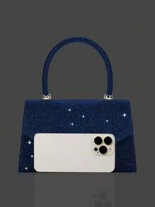 闪亮、优雅、时尚、迷人的水钻翻盖手提包,精致的女士晚宴包,搭配闪光水钻首饰三件套,奢华精致的水钻项链、手链和耳环,搭配婚纱、派对礼服、毕业礼服,适合女士派对、婚礼、晚宴、宴会晚宴包。 - 藏蓝色 - 查看 8