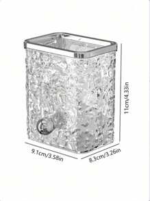 1 pieza Caja de almacenamiento montada en la pared con patrón ondulado, sin necesidad de perforar, organizador de tocador de baño, estantería de ducha