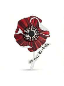 Auf dass wir nicht vergessen Rote Emaille Blumen Mohn Brosche Rucksack für Schule Büro Accessoires Hemden Jacken Schmuck Weihnachten Halloween Kleidung Anstecker Lustig Süß Lehrer Geschenke