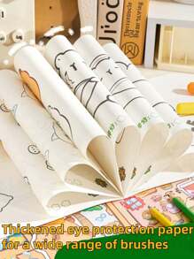 1pc/2pcs Creative Capybara Sketch Books, Random Colors & Styles, Student Line Drawing Practice Album, Cute Doodle Coloring Books, Children Memo Pad Coloring Books, Featuring Adorable Animal Characters