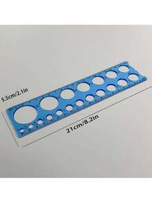 19-Hole Geometry Circle Drawing Template Ruler, Round Hole Ruler Circle Template For Students Geometry Drawing Arts & Crafts Tool Back To School - 20cm - View 15