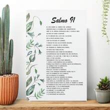 1pc Framed Salmo 91 Spanish Bible Verse Spanish Psalm 91 Art Poster For Room Aesthetic Posters & Prints On Canvas Wall Art Poster For Room 2D, Aesthetic Decorative Poster – Ideal For Home, Dorm, Gym, Bar, Cafe, Arcade Or Living Room Wall – Modern Art Print Gift - Framed - View 1