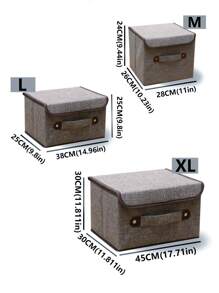 1 Stück faltbare Aufbewahrungsbox aus Leinen, Aufbewahrungskorb mit Deckel, kleine/mittlere/große Kleidungsaufbewahrungsbox, Organizer Box für den Schreibtisch, Kleideraufbewahrungswürfel, Aufbewahrungskorb mit großer Kapazität und Deckel