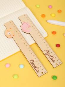 Personalized Custom Cute Cartoon Children's Early Education Teaching Aids Student Learning Supplies Stationery Gift Wooden Ruler School Supplies,Back To School