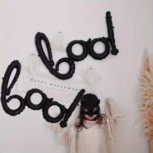 1 Stück 113*44cm Boo! Buchstaben Folie Ballon aufgepumpt Halloween Party Banner Hintergrund Dekoration