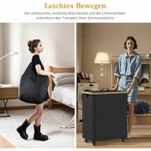 Schwarzer Wäschekorb mit Deckel, 4 Fächer, 145L, Wäschesammler mit 2 herausnehmbaren Wäschesäcken, Reise & Rollen, Wäschekorb, großer Schmutzwäschebehälter, Wäschekorb, Wäschebox, Wäsche