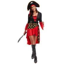 Nouveau déguisement de pirate pour femmes pour Halloween, costume de scène, tenue des pirates des Caraïbes, costume de mascarade, taille XXL