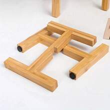 1pc Rustic Wooden Plant Stand With Bamboo Tray, Multi-Purpose Succulent & Flower Pot Holder, Painted Finish, No Assembly Required, Garden & Lawn Decor