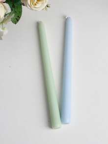 2pcs/6pcs 9.84in Colored Long-Pole Smokeless Soy Wax Candle, Wedding Table Decoration, European Romantic Candlelight Dinner Atmosphere Decorative Pole Wax, Wedding Festival Home Decoration, A Gift For Family - Multicolor - View 15