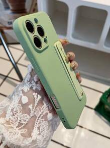 Llavero, Cordón para el cuello. 1 pieza de funda de teléfono de silicona suave con color líquido y forro de terciopelo lujoso para Apple/Honor/Redmi IP16 Pro Max, 15 Pro Max, S23 Ultra, S24 Ultra 5G