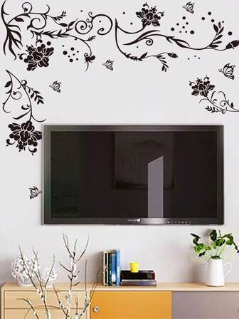 1 st/2 st - Tapeter - Dekorationer Hem Självhäftande Tapet Avtagbara Väggklistermärken För Väggdekor Vardagsrum, Vardagsrumsdekor, Fönsterklistermärken – Söt & Kreativ Väggdekor För Kylskåp Toalett Väggkonst Rumsdekor Sovrumsdekor