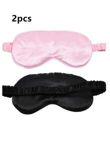 2 paquetes de antifaces para dormir de satén suave y sedoso con correa elástica, efectivos para el sombreado y antifaces para mujeres