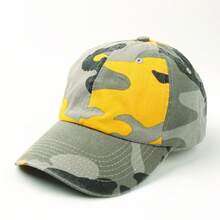 1pc Camouflage Baseball Cap, Unisex Distressed Outdoor Sports Hiking Cap, Women Sun Protection Hat, Breathable Visor Cap, Retro Camo Couple Sun Hat - Multicolor - View 4
