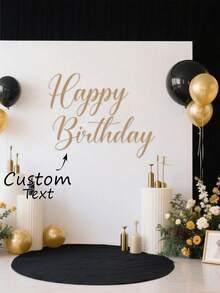 1 pezzo di adesivo personalizzato per regalo di compleanno/anniversario/matrimonio/riunione, adesivo da specchio, regalo fai-da-te, scritto a mano, adesivo da matrimonio, adesivo regalo per vetro, tazza, rotolo, palloncino, ecc. Adesivo olografico personalizzato per nome