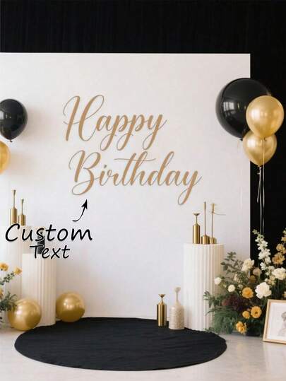 1 Stück personalisierter Aufkleber für Geburtstag/Jahrestag/Hochzeit/Meetings, Spiegelaufkleber, DIY-Geschenk, handgemacht, handschriftlich, Hochzeitsaufkleber, Geschenkaufkleber für Glas, Tasse, Rolle, Ballon etc. Personalisierter holografischer Namenaufkleber