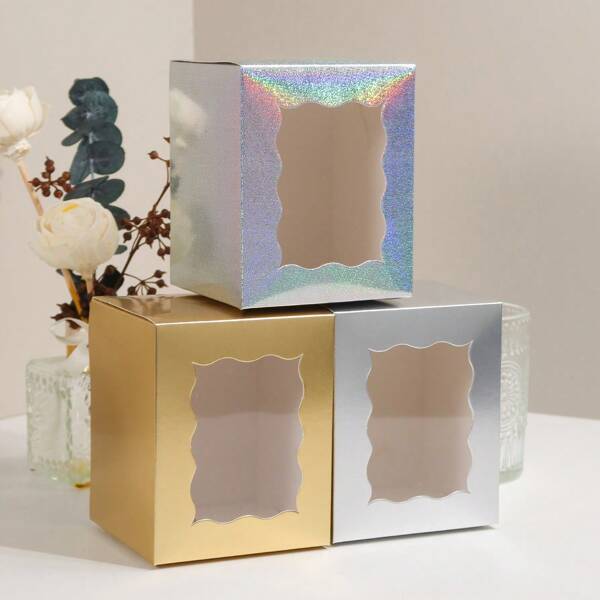 20pcs, 8x8x10cm Window Display Gift Boxes, Suitable For Wine Glasses, Candles, Bridesmaid Party Favors, 9 Oz, Wedding Gift Boxes