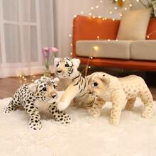 Simulation Lion Leopard Stuffed Animal Soft Large Forest Plush Toy For Children Cute Jungle Plush Doll Birthday Gift Boy Girl Room Sofa Car Ornaments 15 Inches / Halloween Plush Toy
