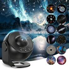 1pc Of 13-In-1 Ultra-Clear Meteor For Galaxy Projector Lamp, USB Interface, USB Lighting Fixtures, 360-Degree Rotating Planetarium LED For Galaxy Projector With Dynamic Meteors, 1/2H Timer And 4-Key Control, RGB Colorful Dynamic Atmosphere Night Light, Suitable For Bedroom Dining Table Ambiance Lighting, Game Room Home Theater Wedding Holiday Gift, Ceiling Illumination.