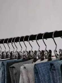 Grucce con clip per appenderee pantaloni e gonne, morsetti pratici per riporre gli indumenti, mollette per appendere i vestiti in casa