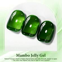 Mtssii 7ml夏日薄荷曼波系列蓝绿果冻凝胶指甲油20色新款夏日冰晶透明凝胶油美甲用品