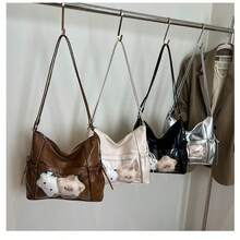 Japanese Bow Small Appetite Pain Bag Female Junior High School Student Commuter Large Capacity Shoulder Messenger Backpack - White - View 1