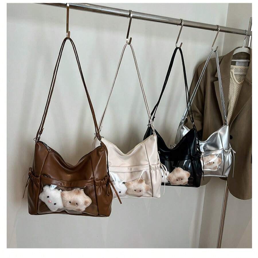 Japanese Bow Small Appetite Pain Bag Female Junior High School Student Commuter Large Capacity Shoulder Messenger Backpack - White - View 1