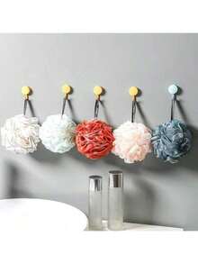 Scrubbing Towel, Bath Ball, Non Scattering Bath Flower,Women's Bath Ball, Scrubbing Magic Tool, Back Scrubbing Foam Net - 隨機顏色 - 查看 6