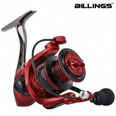 BILLINGS GLA Metal Body Spinning Reel,Max Drag 12KG Spinning Fishing Reel,Ultra Smooth Metal Spool,1000-7000 Series For Saltwater Or Freshwater Reel Fishing Accessories Tools,Gear Ratio 5.2:1
