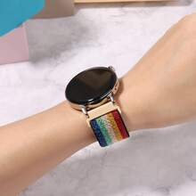 20mm 22mm Soft Nylon Replacement Band Compatible With Samsung Galaxy Watch Active 2 44mm 40mm/Galaxy Watch 5 Pro 45mm/Galaxy Watch 5/Galaxy Watch 42mm/Galaxy Watch 4 Classic 42mm 46mm/Gear Sport - 20, 22 Elastic Strap (eight-shaped Buckle) - View 6