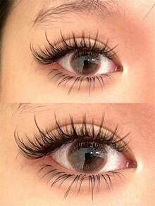 10 Pairs Of Natural False Eyelashes With A Messy Cross Design, Transparent Stems, And Short Length Create An Eye-Catching Makeup Look. Fluffy And Soft False Eyelashes, Suitable For Beginners, Reusable. - màu đen - Xem 3