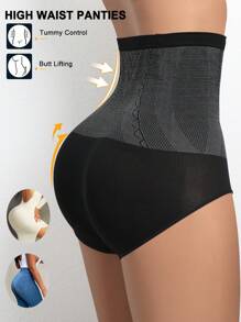1 Pieza de Bragas de Cintura Alta Sin Costuras Moldeadoras Que Adelgazan el Abdomen, Trainer de Cintura, Modelador Corporal, Lencería Femenina, Levantador de Glúteos, Accesorios de Gimnasio, Fajas Reductoras de Barriga, Fajas Lumbares, Corsé Reductor de Barriga