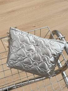 1件装Slouchy Love收纳袋简约绗缝清新防水大容量商务旅行便携手提包 - 彩色 - 查看 8